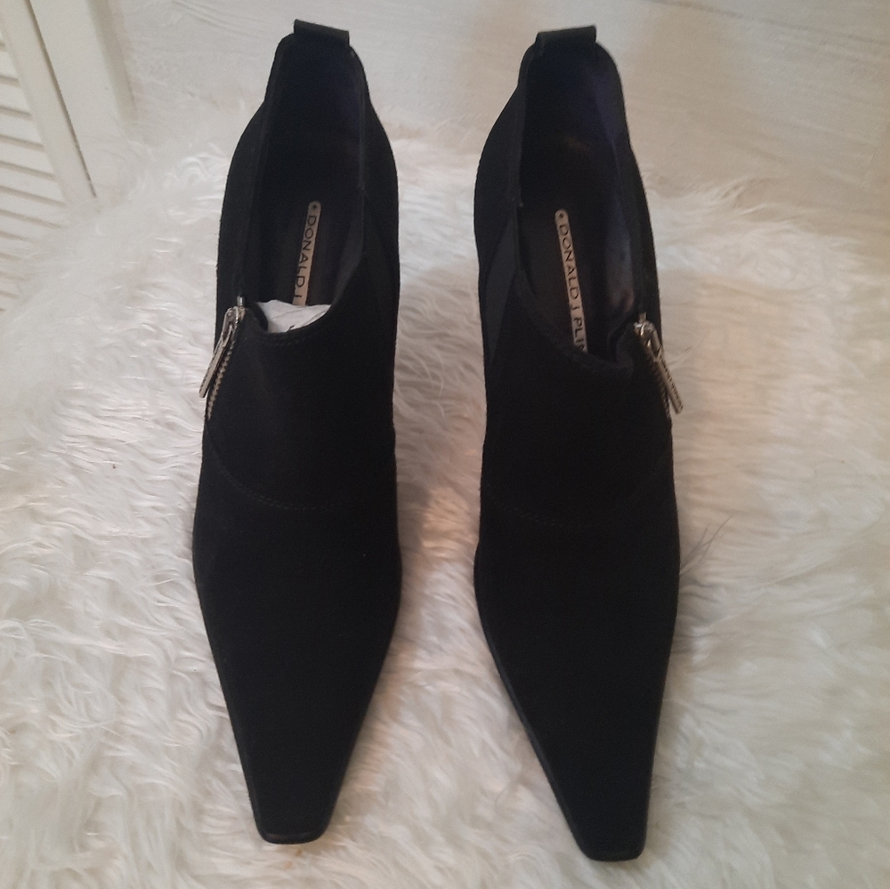 Donald j. pliner suede leather milly zipper boots booties sz 7N - Picture 6 of 6